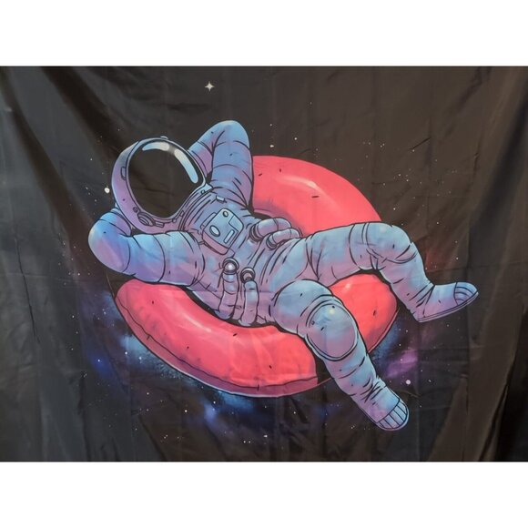 Psychedelic Astronaut in Space Wall Decor Tapestry Blacklight 7 X 6 Feet - Picture 2 of 2
